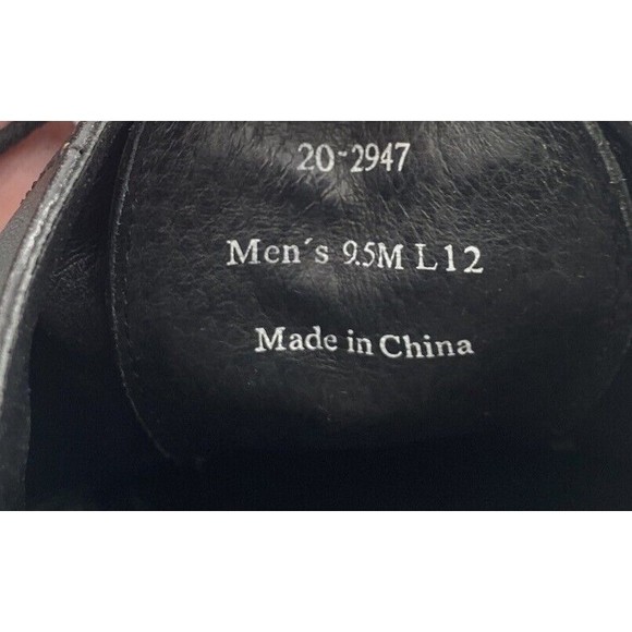 Johnson & Murphy Shoes Men’s Size 9.5 Black Cap Toe Oxford Half Brogue Saddle - Picture 2 of 13